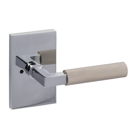 SURE-LOC HARDWARE Sure-Loc Hardware Levanto Privacy Rosette, Polished Chrome, Knurled Grip in Nickel LV102 26 GRIP-KN NI